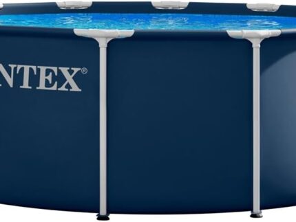 Intex 28930GH 3.66m x 1.22m Navy Blue Metal Frame Pool Set (Contents: One Pool Liner, Metal Frames and One Ladder)
