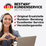 Bestway Steel Pro MAX Solo Pool ohne Zubehör 366 x 100 cm, Rattan-Optik (Schokobraun), rund
