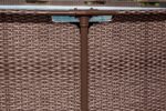 Bestway Steel Pro MAX Frame Pool-Set mit Filterpumpe Ø 366 x 100 cm, Rattan-Optik (Schokobraun), rund
